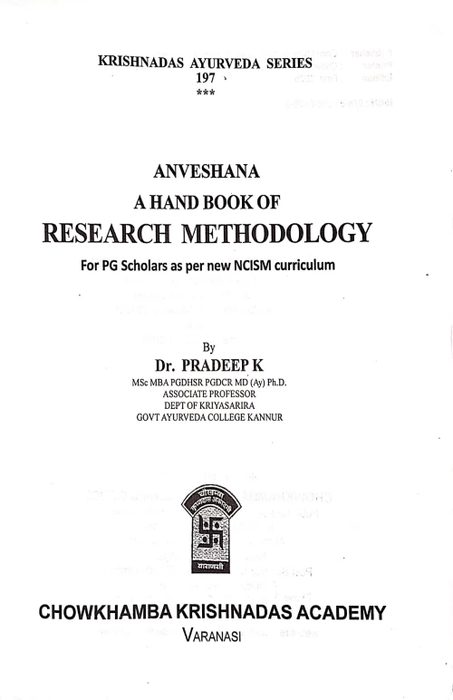 Anveshana A Hand Book of Research Methodology
